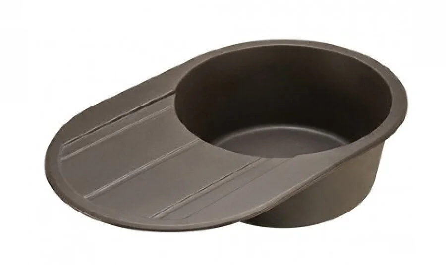 Мойка для кухни Акватон Амира 78 см кофе 1A712932AI280 (детальная фотография), округлой формы