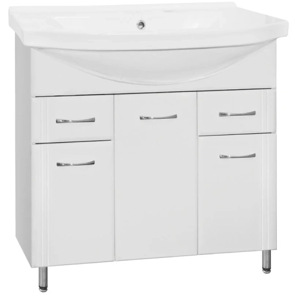 Тумба под раковину напольная Style Line Эко Стандарт 86 см белая ЛС-00000110 (детальная фотография)