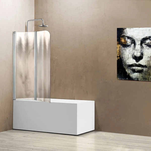 Шторка для ванны Vincea 114х140 см правая VSB-12114CH-R (детальная фотография), хромированный профиль