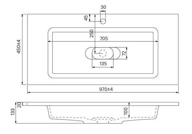 Тумба с раковиной подвесная IDDIS Esper 100 см с ящиком ESP10W0i95K (детальная фотография) index_1