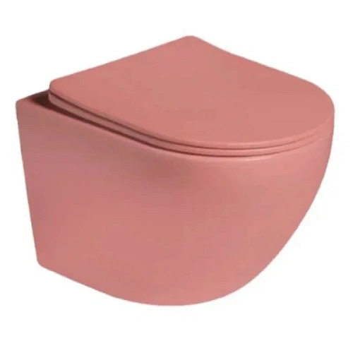 Унитаз подвесной SantiLine персиковый - фото 2