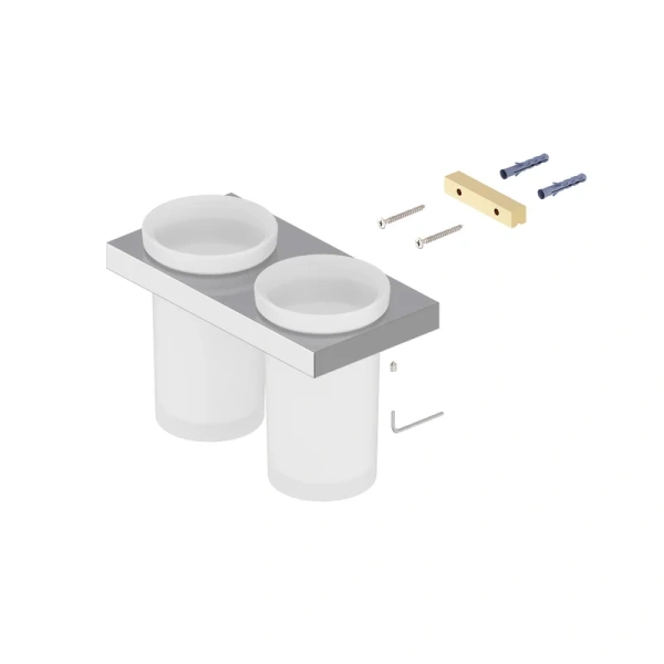 Стакан для ванной Timo Petruma никель 15234/13 (детальная фотография), белые, комбинированные, другие