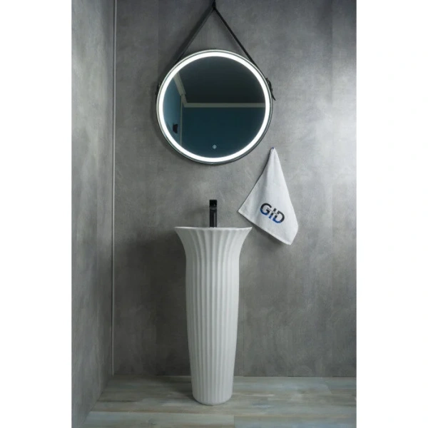 Раковина напольная GID Autonomo Nb132 41 см белая 81113 (детальная фотография), современные, hi-tech, декорированные