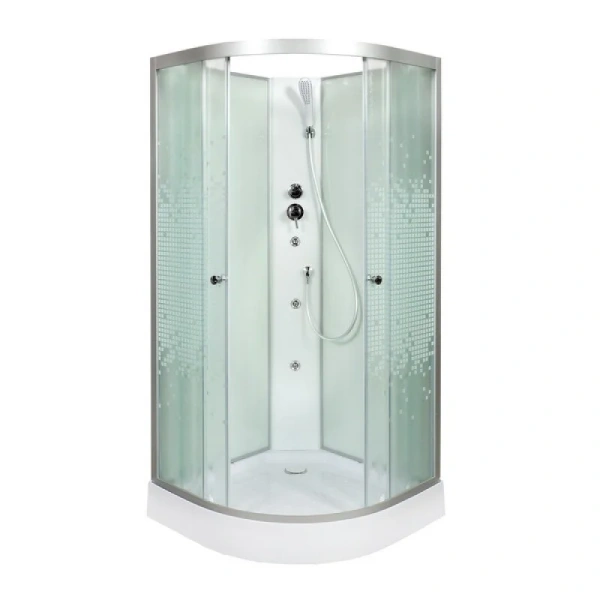 Душевая кабина Deto L 100x100 см с гидромассажем L901NGM (детальная фотография), 100х100
