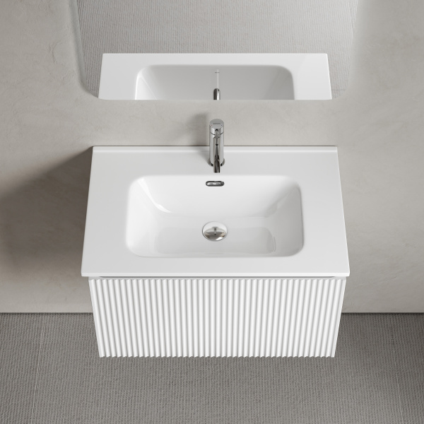 Тумба под раковину подвесная Sancos Snob R 1.0 70 см bianco SNR1.070W (детальная фотография), 70 см