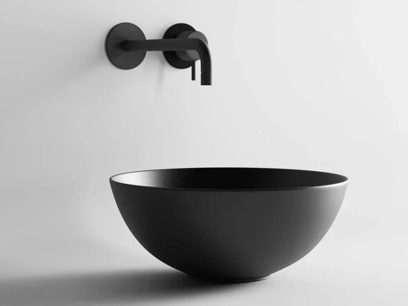 Раковина Ceramica Nova Element 35,8 см черная матовая CN6004 (детальная фотография), черные