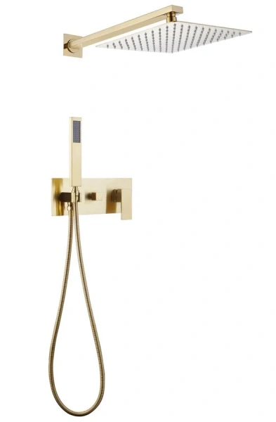 Душевой комплект Abber Daheim золото матовое AF8218G (детальная фотография)