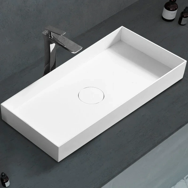 Раковина Abber Stein 80 см белая матовая AS2622 (детальная фотография)