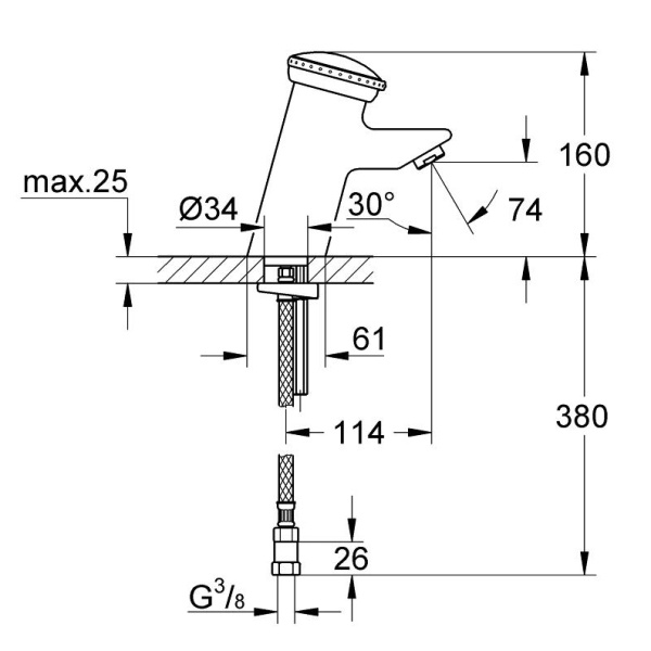 Схема (детальная фотография), на раковину