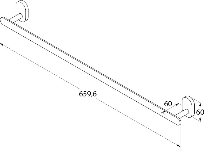 Полотенцедержатель IDDIS Mirro Plus хром MRPSB10i49 (детальная фотография), современные, hi-tech