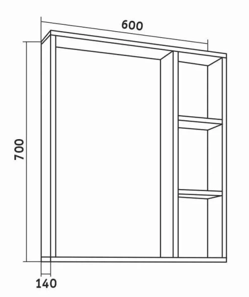 Зеркало Grossman Флай 60,2 см дуб сонома 206001 (детальная фотография), нет в наличии