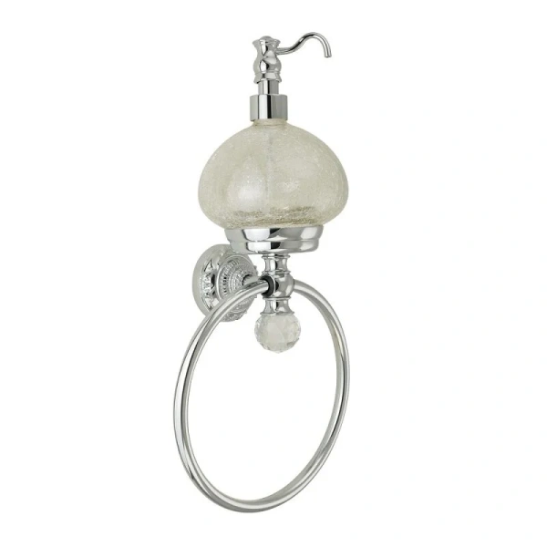 Дозатор для мыла с полотенцедержателем Migliore Cristalia хром 16801 (детальная фотография)