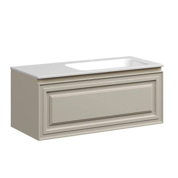 Тумба под раковину подвесная Sancos Very 100 см левая, beige soft VR100LCE (детальная фотография)