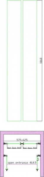 Душевая дверь в нишу BelBagno Sela 60 см стекло прозрачное SELA-B-2-60-C-Cr (детальная фотография), современные, hi-tech