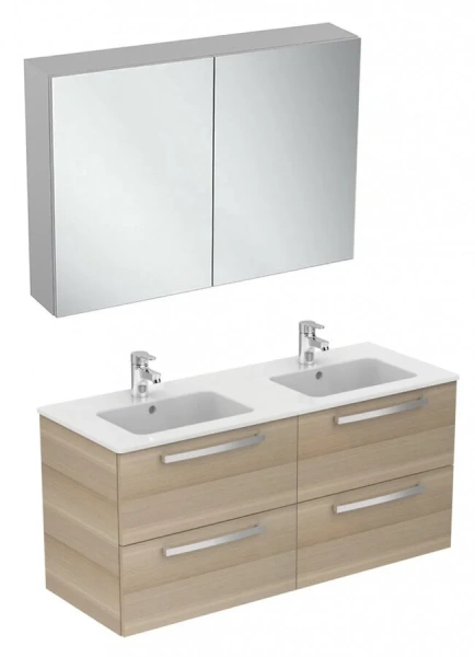 Тумба под раковину подвесная Ideal Standard Tempo 120 см Sandy Oak E0539OS (детальная фотография), подвесная, пристенная