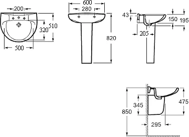 Раковина 60х51 см Roca Victoria 327392000 (детальная фотография), недорогие