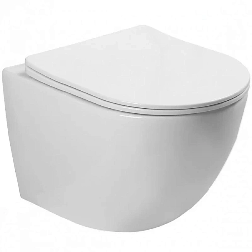 Унитаз подвесной SantiLine безободковый белый - фото 2