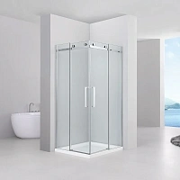 Душевой уголок Black&White Stellar Wind 90x90 см профиль хром, стекло прозрачное