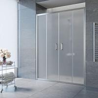 Душевая дверь профиль глянцевый хром стекло сатин Vegas-glass