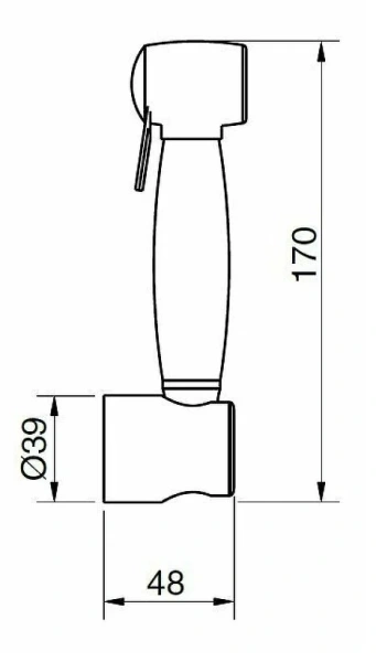 Гигиенический душ Cezares Atlantis золото 24 карат ATLANTIS-U-ID-03/24 (детальная фотография), с лейкой