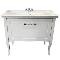 Тумба с раковиной напольная Comforty Павия 100 см белый глянец