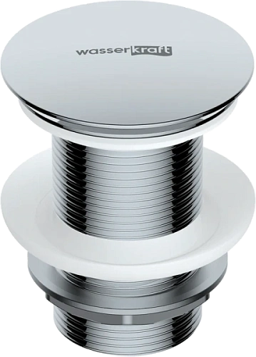 Донный клапан Wasserkraft хром - фото 1