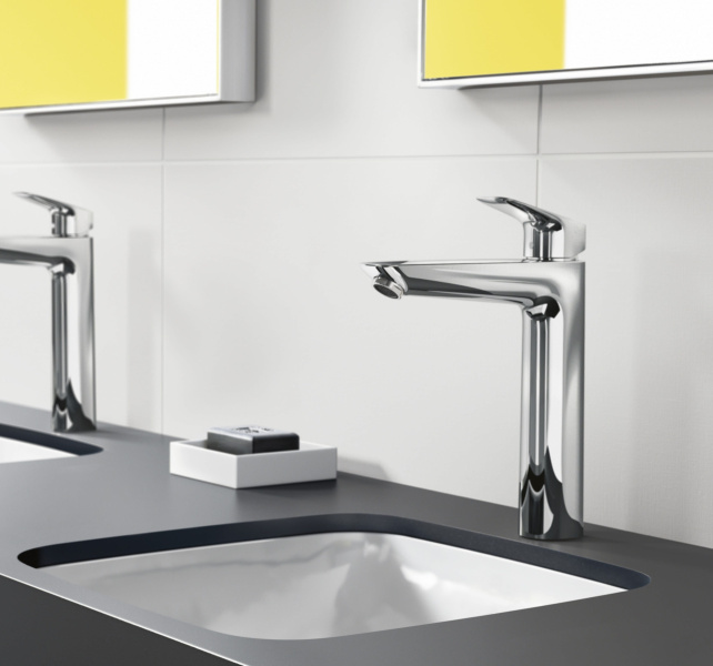 Смеситель для раковины Hansgrohe Logis без донного клапана 71091000 (детальная фотография), хром