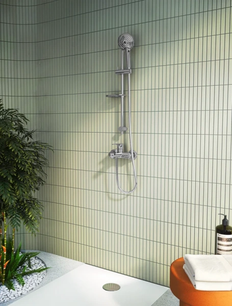 Смеситель для ванны VitrA Root Round хром A42725EXP (детальная фотография), современные, hi-tech