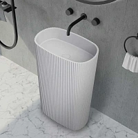 Раковина Abber Stein 55 см белая матовая