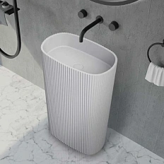 Раковина Abber Stein 55 см белая матовая