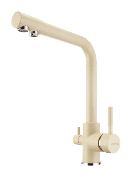 Смеситель для кухни Акватон Руан шампань 1AX004FCXX290 (детальная фотография), современные, hi-tech