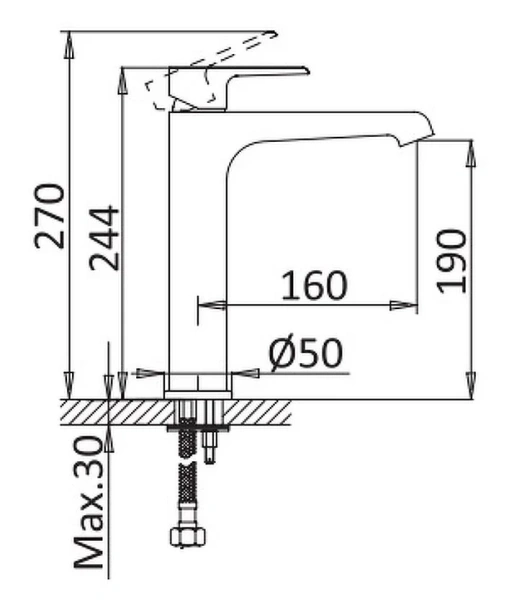 Смеситель для раковины Cezares Nautic белый матовый NAUTIC-LC-BIO (детальная фотография), для раковины