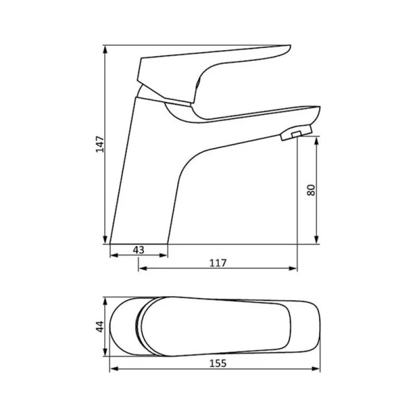 Смеситель для раковины RedBlu by Damixa Origin Bit однорычажный 77021 (детальная фотография), для раковины