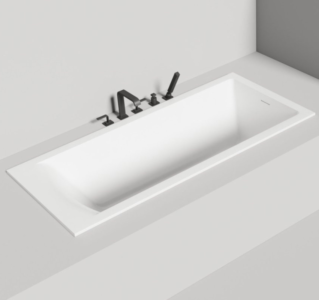 Ванна из искусственного камня Salini Cascata Kit 170x75 см белый матовый 104323M (детальная фотография), 170x75 см