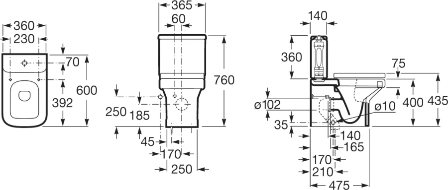 Бачок для унитаза Roca Dama-N 341784000 (детальная фотография), по запросу index_1