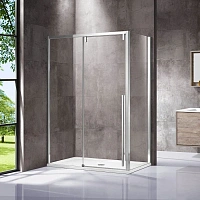 Душевой уголок Vincea Lugano 130x100 см хром