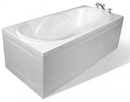 Ванна из литьевого мрамора Эстет Астра 170x80 см белая глянцевая - фото 1