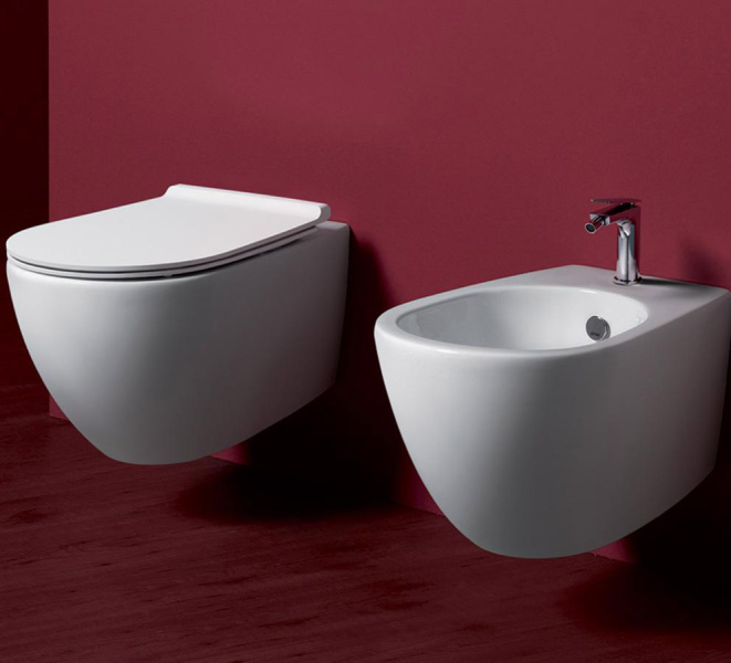 Унитаз подвесной Simas Vignoni с комплектом крепежей VI18bi matt+F85 (детальная фотография), без бачка, со скрытым бачком