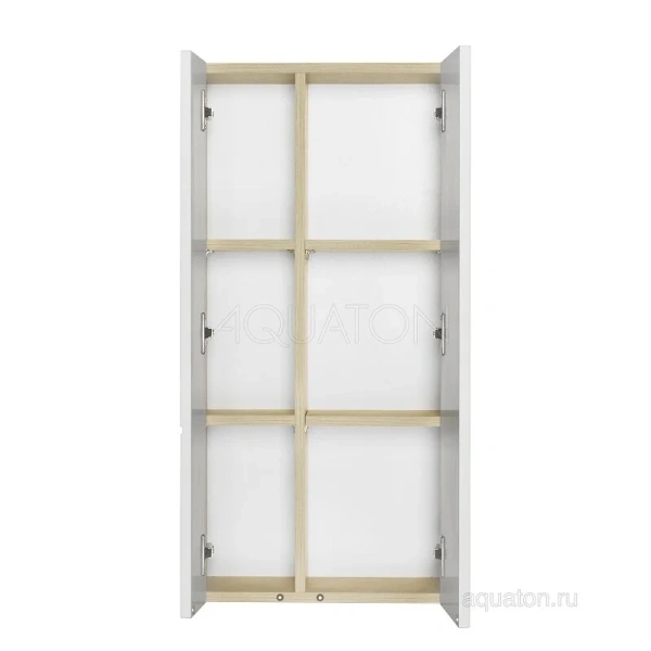 Шкаф подвесной Акватон Мишель 43 см дуб эндгрейн/белый софт 1A243903MIX40 (детальная фотография), недорого