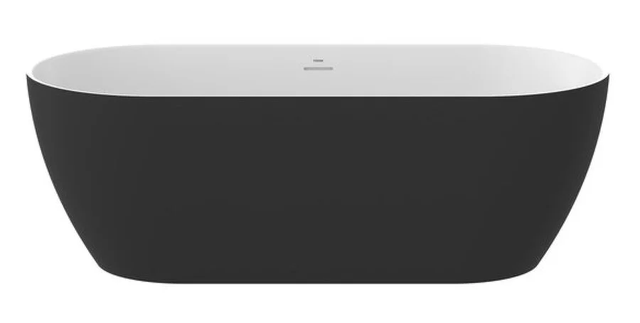 Ванна акриловая Ravak Freedom O TEC CD51700000, 170 x 77 см, отдельностоящая, черная, слив-перелив черный (детальная фотография), акриловые