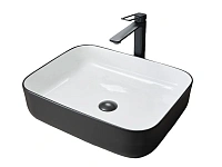 Раковина GID Geometrico Nc366 50 см белая/черная