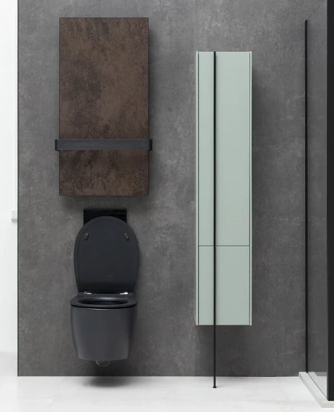 Унитаз подвесной Allen Brau Fantasy черный 4.11004.31 (детальная фотография), без бачка, со скрытым бачком