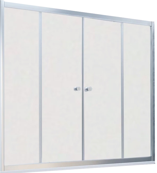 Душевая шторка на ванную стекло сатин Vegas-glass Z2V 160 10 (детальная фотография), матовые