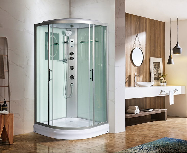 Душевая кабина WeltWasser WW500 100x100 см с гидромассажем WW500 WERRA 1004 (детальная фотография), со средним поддоном