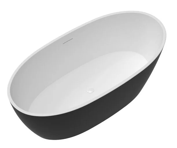 Ванна акриловая Corpa Nera Bosso CN130104, 170 х 76 см, черный матовый (детальная фотография), современныe, hi-tech