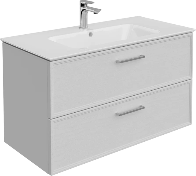 Тумба под раковину подвесная Kerama Marazzi Piano Classic 95 см ясень белый матовый PIA.CL.95\WHT.M (детальная фотография)