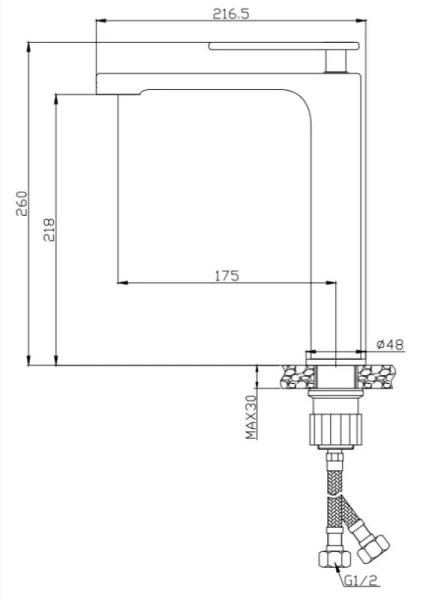 Смеситель для раковины Cezares Momento хром MOMENTO-LC-01-W0 (детальная фотография), для раковины