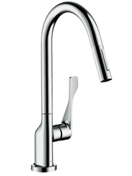 Смеситель для кухни однорычажный сталь Axor Citterio 39835800 (детальная фотография), современные, hi-tech