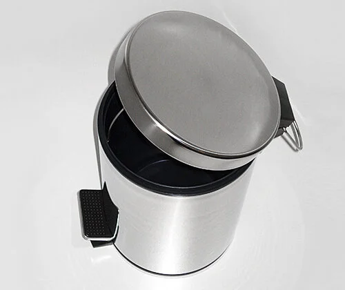 Мусорное ведро WasserKRAFT 3 л K-633 (детальная фотография), хром