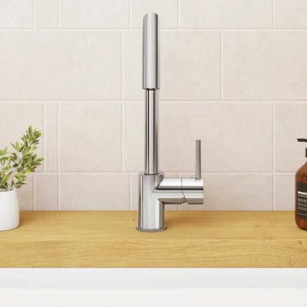 Смеситель для кухни VitrA Minimax S A42091EXP (детальная фотография), на мойку, на столешницу